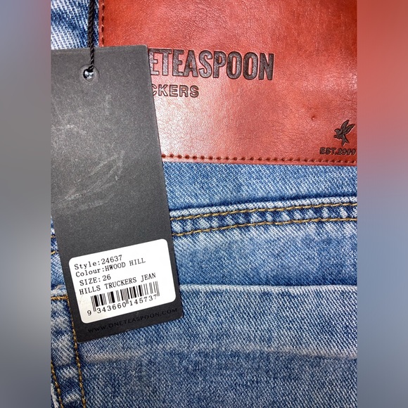 UFT NWT One Teaspoon Hollywood HillsTruckers Mid Rise Straight Leg Jeans Size 26 - Picture 9 of 11